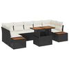 vidaXL Havesofa S&aelig;t 8 stk. Sort Poly rattan