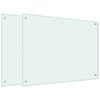 vidaXL st&aelig;nkplader 2 stk. 80x60 cm h&aelig;rdet glas hvid