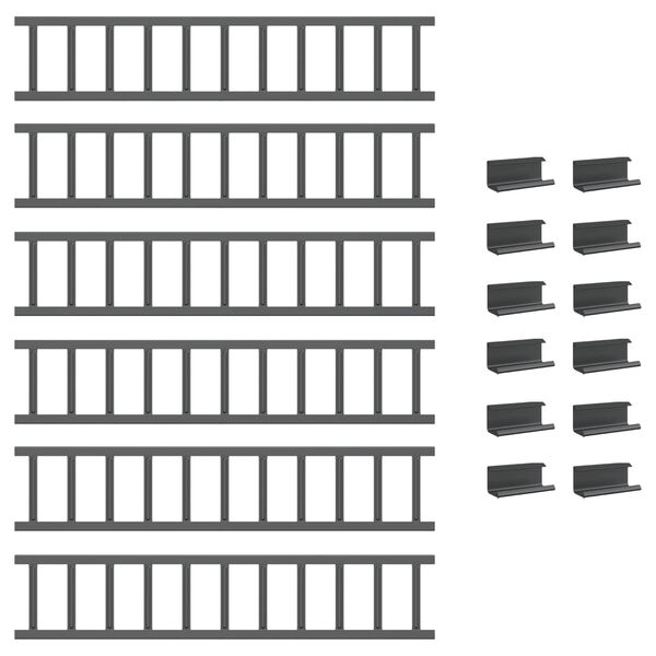vidaXL Tag snefang Antracit 600 x 2,5 x 20 cm St&aring;l