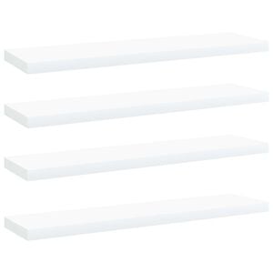 vidaXL boghylder 4 stk. 40x10x1,5 cm konstrueret tr&aelig; hvid