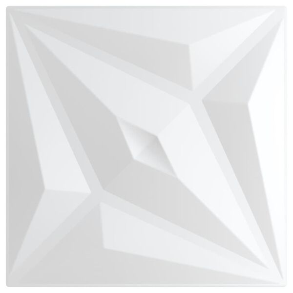 vidaXL vægpaneler 24 stk. 50x50 cm 6 m² XPS stjerne hvid