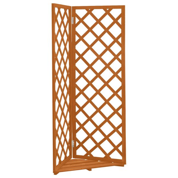 vidaXL espalier til hjørne 50x50x145 cm massivt fyrretræ orange