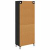 vidaXL Highboard med skuffe Sort eg 69,5 x 34 x 180 cm Konstrueret tr&aelig;