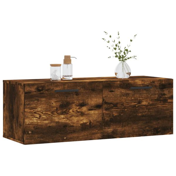 vidaXL v&aelig;gskab 100x36,5x35 cm konstrueret tr&aelig; r&oslash;get sonoma-eg