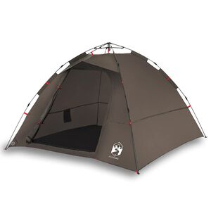 vidaXL 4-personers fisketelt quick release brun