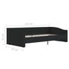 vidaXL daybed med madras og USB 90x200 cm stof sort