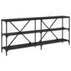 vidaXL Konsolbord Sort eg 180 x 30 x 75 cm Konstrueret tr&aelig;