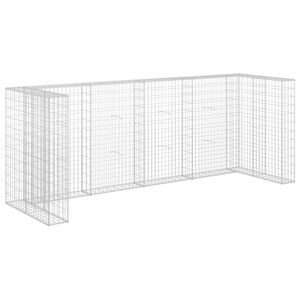 vidaXL gabionv&aelig;g til affaldsspand 320x100x120 cm galvaniseret st&aring;l
