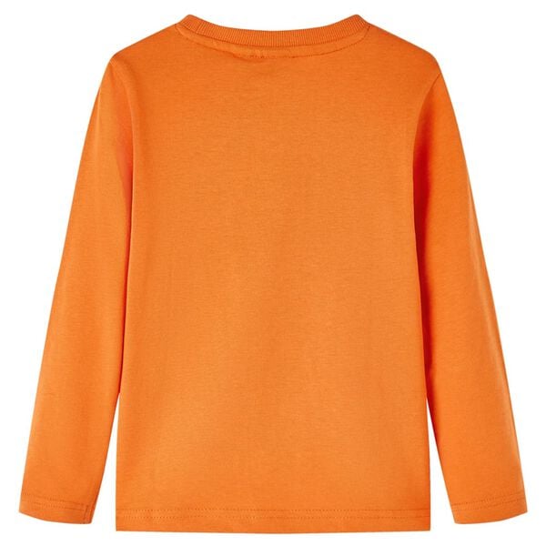 Langærmet T-shirt til børn str. 92 cm orange