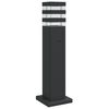 vidaXL udend&oslash;rs standerlampe med stikkontakt 50 cm aluminium sort
