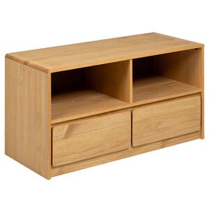 vidaXL tv-bord SAUDA 99x43x55 cm massivt fyrretr&aelig; egetr&aelig;sfarvet