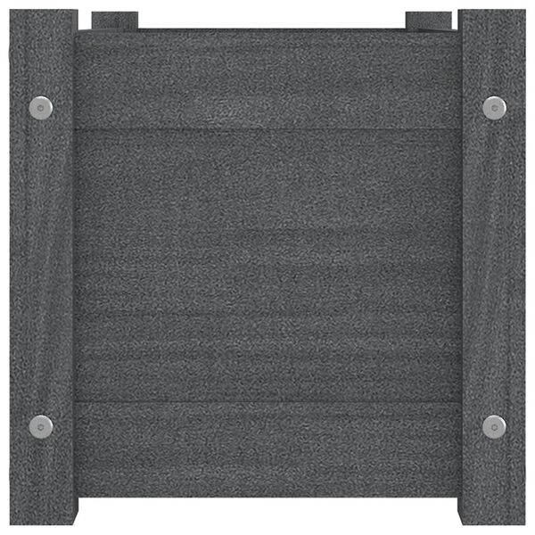 vidaXL plantekasse 60x31x31 cm massivt fyrretr&aelig; gr&aring;