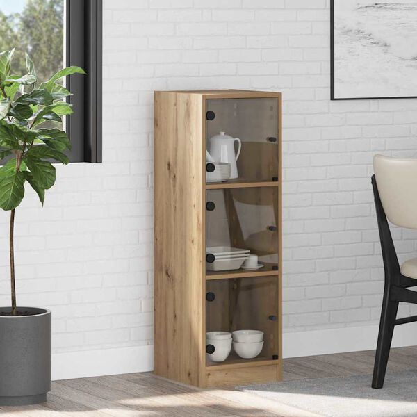 vidaXL Highboard Artisan Egetr&aelig; 35 x 37 x 109 cm Konstrueret tr&aelig;