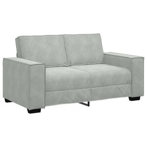 vidaXL 2-personers sofa 160x78x84 cm velour lysegr&aring;