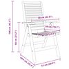 vidaXL Have Stol 4 pcs Brun 52 x 64.5 x 108 cm Massivt teaktræ