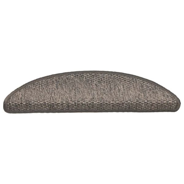 vidaXL selvkl&aelig;bende trappem&aring;tter 30stk. 56x17x3cm sisal-look gr&aring;-beige