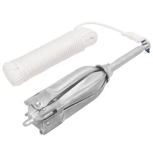 vidaXL foldbart anker med reb 12 kg varmgalvaniseret st&oslash;bejern s&oslash;lv