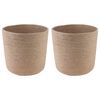 vidaXL Plantepotte S&aelig;t 2 stk. Naturfarvet &Oslash; 28 x 28 cm 100% Tossa Jute