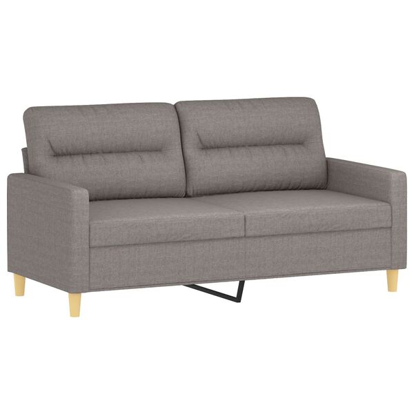 vidaXL 2-personers sofa 140 cm stof gråbrun