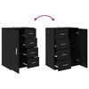 vidaXL Sideboards Corona 2 pcs Sort eg 59 x 39 x 80 cm Konstrueret tr&aelig;
