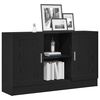 vidaXL Sideboard Sort eg 120 x 30,5 x 70 cm Konstrueret tr&aelig;