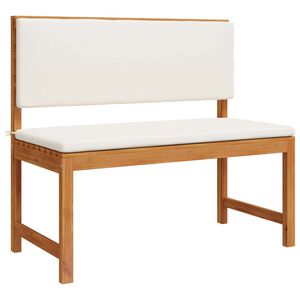 vidaXL Have Stol med pude Brun 100 x 50 x 91cm Massivt akacietr&aelig;