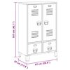 vidaXL garderobe i metal industriel stil 67 x 35 x 107 cm sort