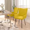 vidaXL spisebordsstole 2 stk. fløjl gul