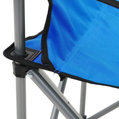 vidaXL campingbord og -stolesæt 3 dele blå