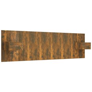 vidaXL sengegavl med opbevaring konstrueret tr&aelig; r&oslash;get egetr&aelig;sfinish