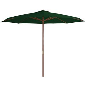 vidaXL udend&oslash;rs parasol med tr&aelig;stang 350 cm gr&oslash;n