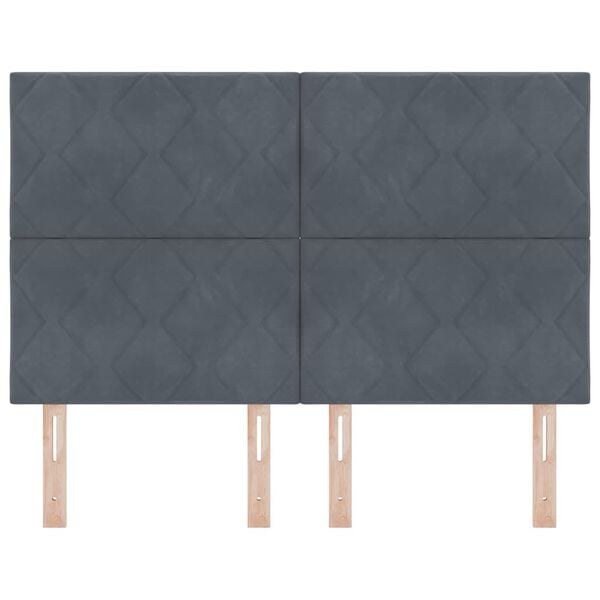 vidaXL Hovedg&aelig;rde med hovedg&aelig;rde M&oslash;rkegr&aring; 144 cm Fl&oslash;jl