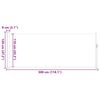 vidaXL sammenrullelig sidemarkise 120 x 300 cm sort