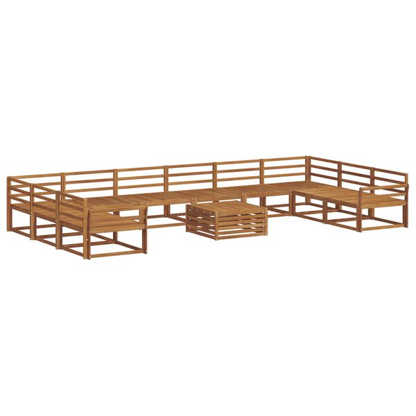 vidaXL Udend&oslash;rs sofagruppe 11 pcs Naturfarvet Massivt Akacietr&aelig;