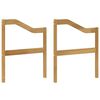vidaXL Arml&aelig;n modul 2 pcs Hvid 59 x 4 x 73 cm Massivt Akacietr&aelig;