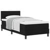 vidaXL Box spring seng med hovedg&aelig;rde Sort 100 x 200 cm Stof