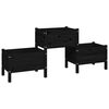 vidaXL plantekasse 178,5x44x75 cm massivt fyrretr&aelig; sort