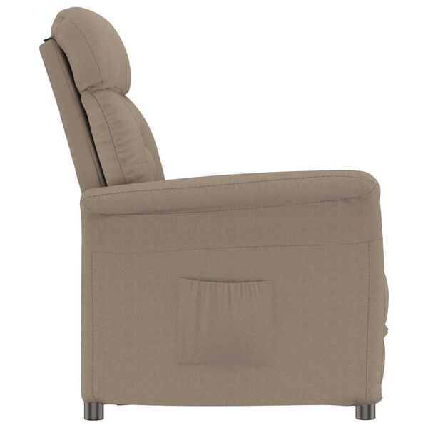 vidaXL Recliner Stol Taupe Gråbrun 70.5 x 96.5 x 95 cm Polyester