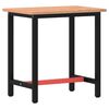 vidaXL arbejdsb&aelig;nk 80x55x81,5 cm massivt b&oslash;getr&aelig; og metal