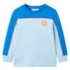 Sweatshirt til b&oslash;rn str. 104 bl&aring; og lysebl&aring;