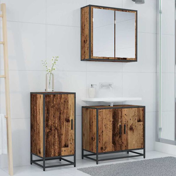 vidaXL Sideboard Gammelt træ 35 x 35.5 x 76 cm Konstrueret træ