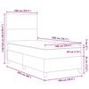 vidaXL Box spring seng M&oslash;rkegr&aring; og Hvid 100 x 200 cm Velourstof