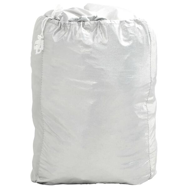 vidaXL halvt bilovertr&aelig;k med kroge str. XL PEVA s&oslash;lv