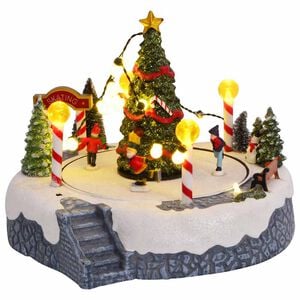vidaXL Julelandsby dekoration 22 x 21,5 x 17 cm Plastik Flerfarvet