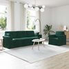 vidaXL Sofa S&aelig;t 2 pcs M&oslash;rkegr&oslash;n 228 x 78 x 80 cm Fl&oslash;jl
