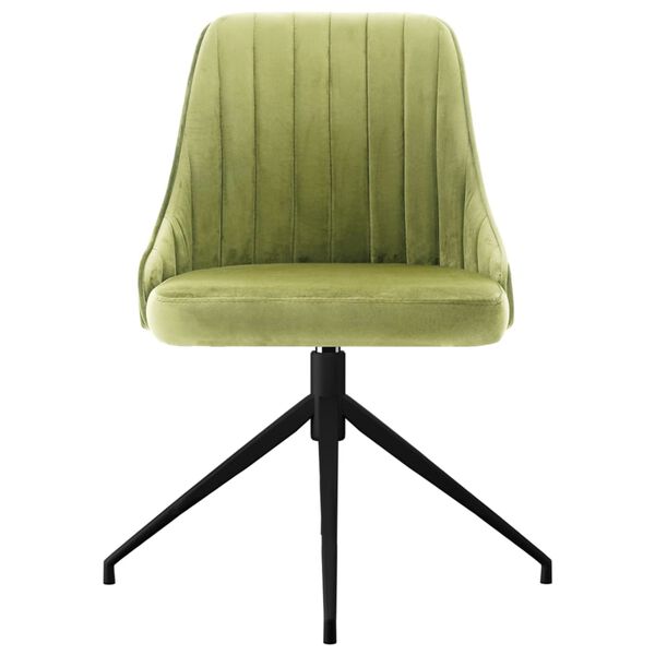 vidaXL spisebordsstole 4 stk. velour lysegr&oslash;n