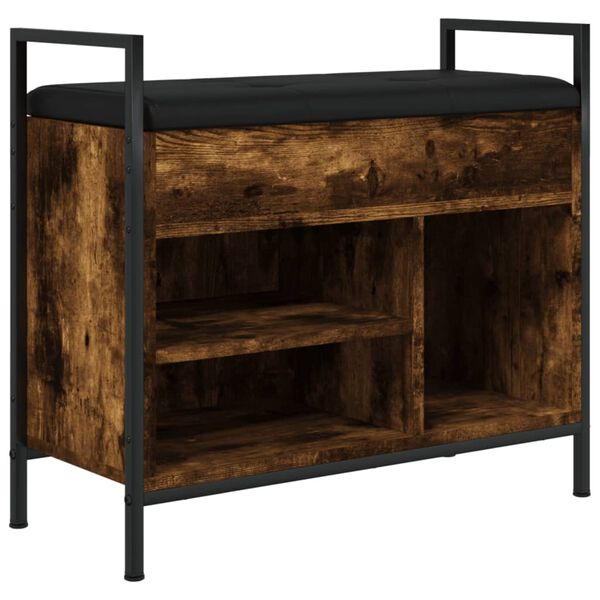 vidaXL skob&aelig;nk 65,5x32x57,5 cm konstrueret tr&aelig; r&oslash;get egetr&aelig;sfarve