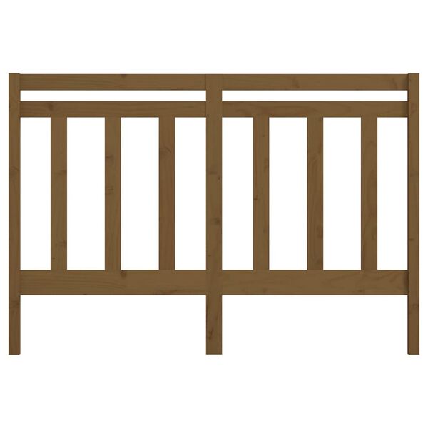 vidaXL sengeg&aelig;rde 126x4x100 cm massivt fyrretr&aelig; gyldenbrun