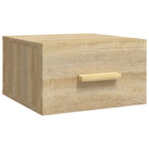 vidaXL v&aelig;gh&aelig;ngt sengebord 35x35x20 cm sonoma-eg