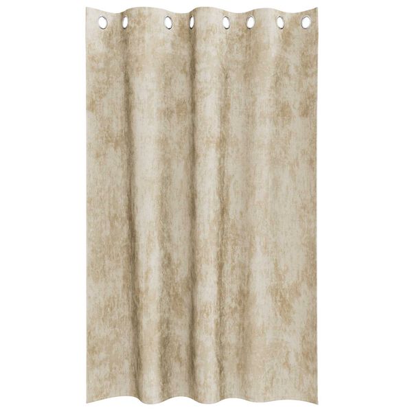 vidaXL Velour Gardiner med gardiner 2 pcs Creme 175 x 140 cm Fl&oslash;jl